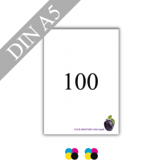 Leimblock | 80g Naturpapier weiss | DIN A5 | 4/4-farbig | 100 Blatt